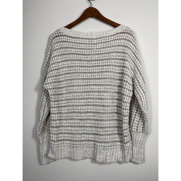 Express Cozy Textured Knit Sweater – Neutral Beige – 100% Acrylic - Picture 2 of 6